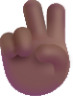 victory hand medium dark emoji