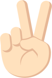 victory hand tone 1 emoji