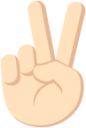 victory hand tone 1 emoji