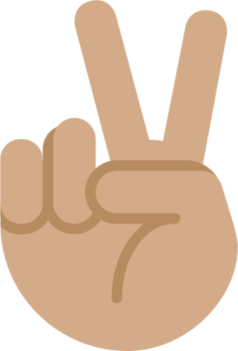 victory hand tone 3 emoji