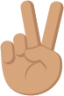 victory hand tone 3 emoji