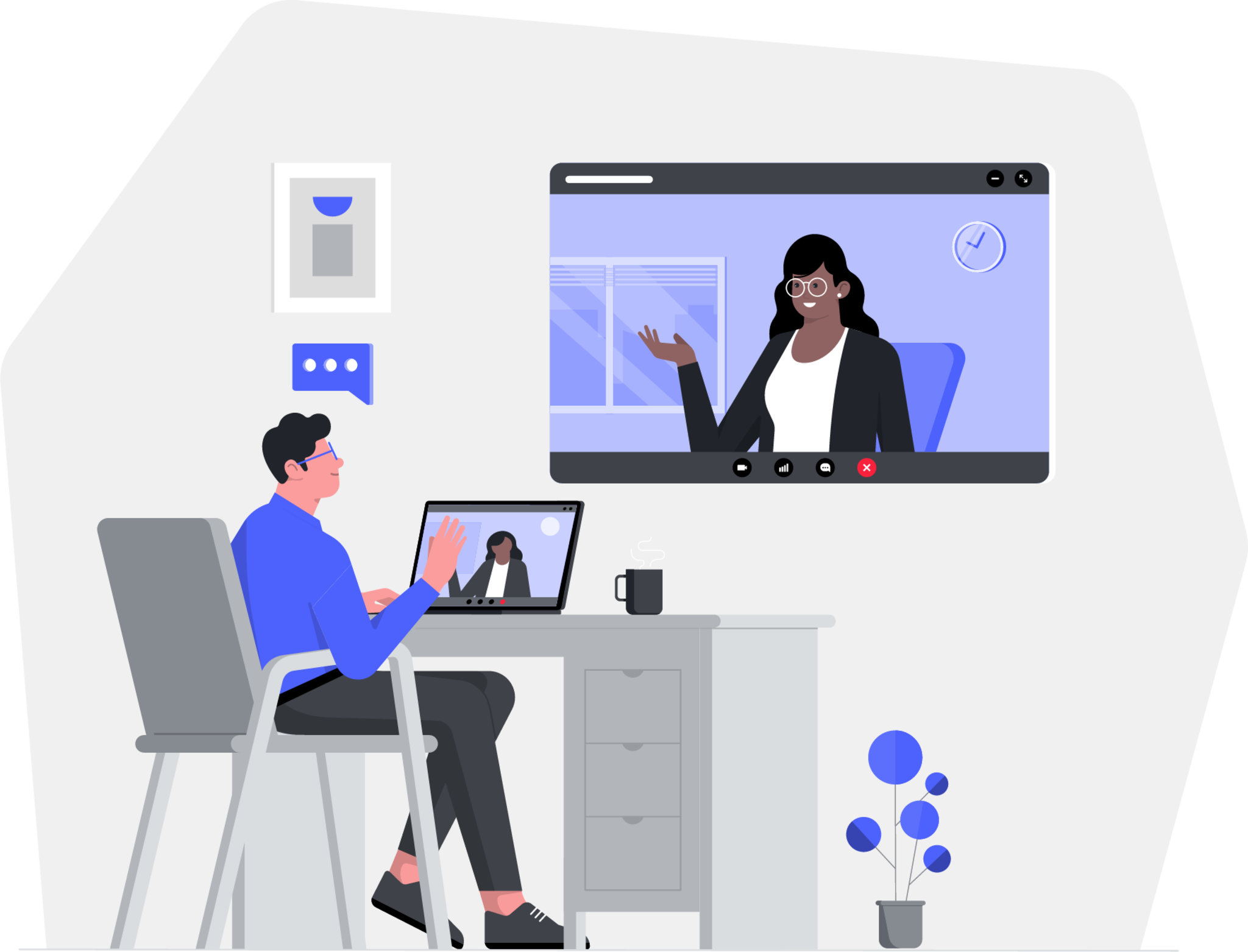 Video conferencing illustration