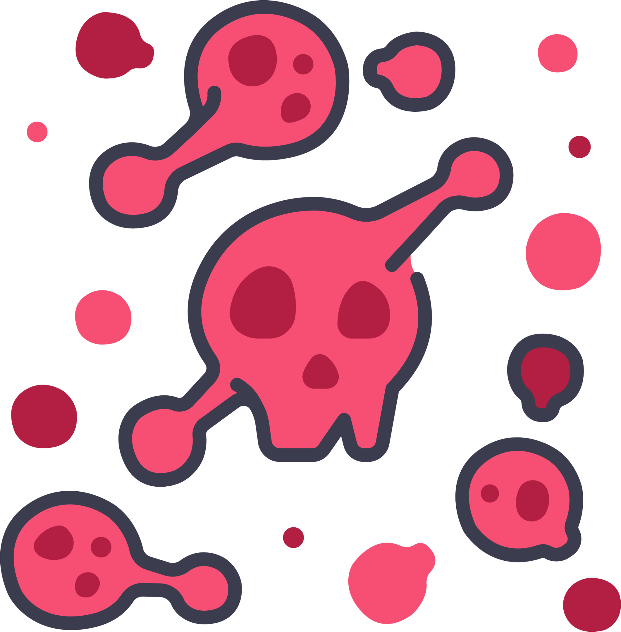 virus skull icon