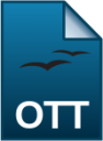 vnd oasis opendocument text template icon