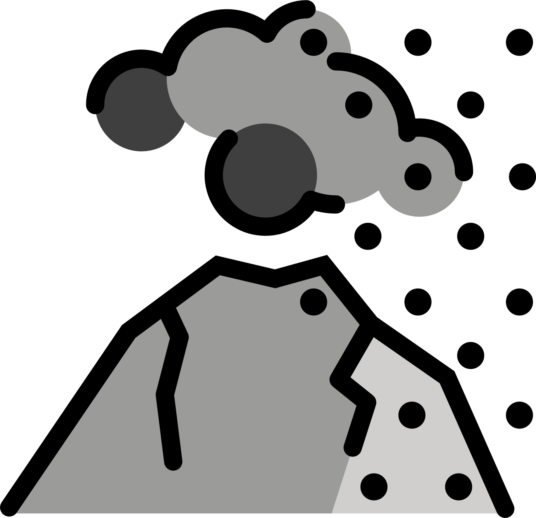 volcano ashes emoji