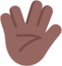 vulcan salute medium dark emoji