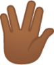 vulcan salute: medium-dark skin tone emoji