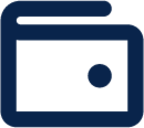 wallet 3 line business icon
