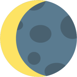 waning crescent moon emoji