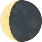 waning crescent moon symbol emoji