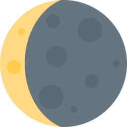 waning crescent moon symbol emoji