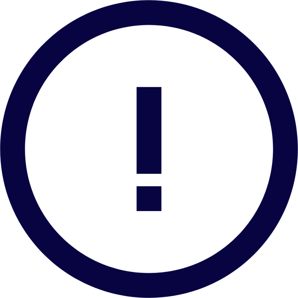 warning circle icon