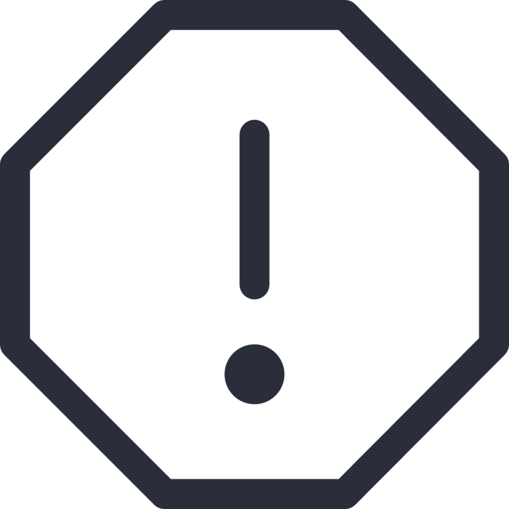 warning hex icon