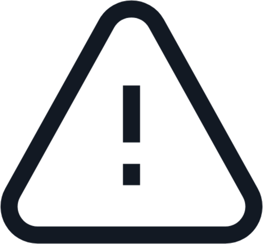 warning outline icon