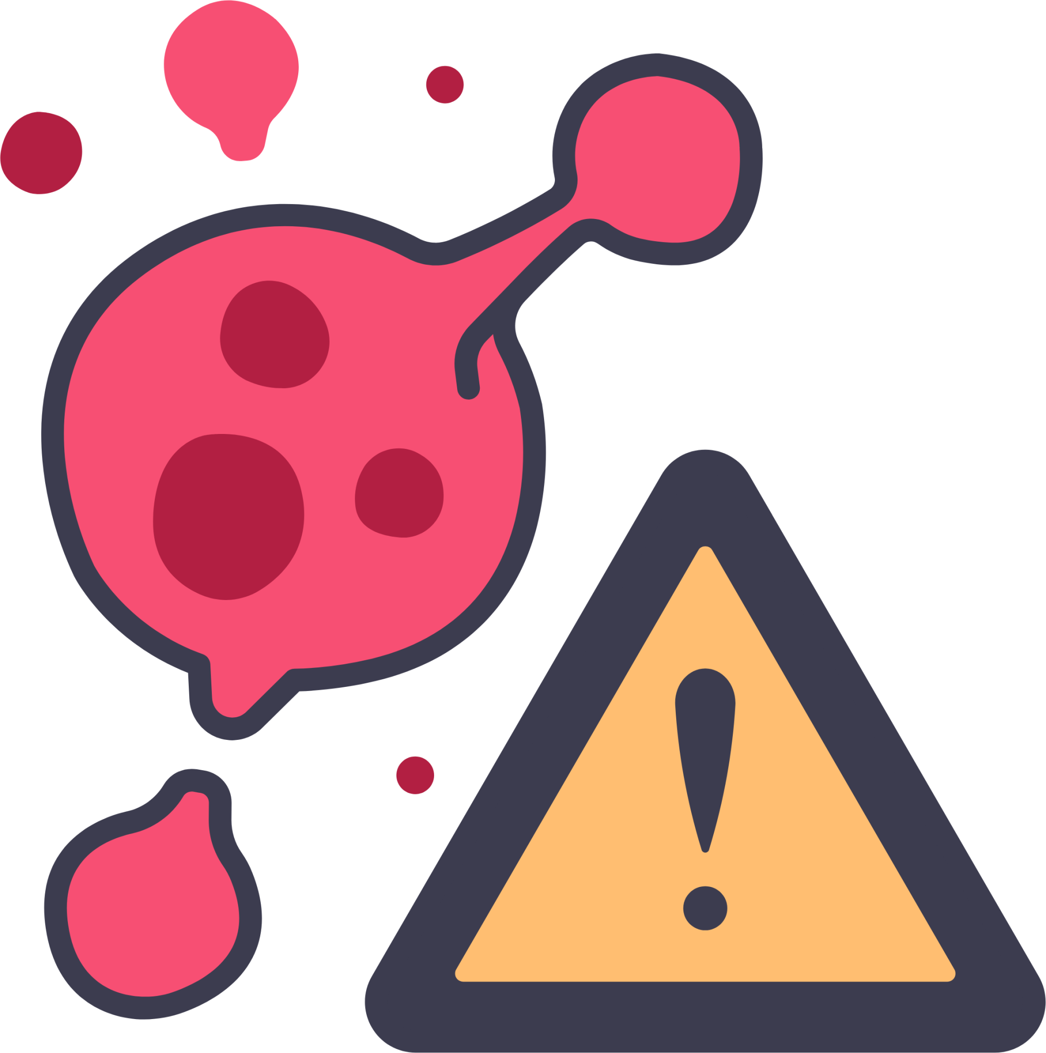 warning virus icon