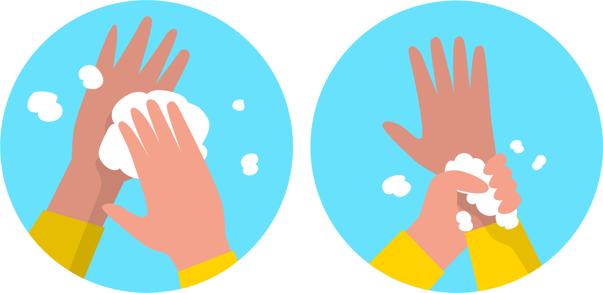 Washing hands illustration