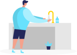 Washing hands illustration