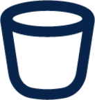 wastebasket line system icon