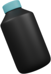 water bottle blue cap illustration