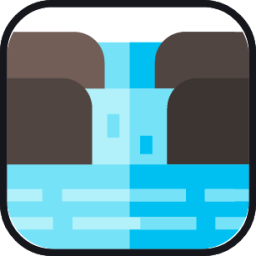 waterfall development icon