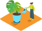 Watering Plant illustration