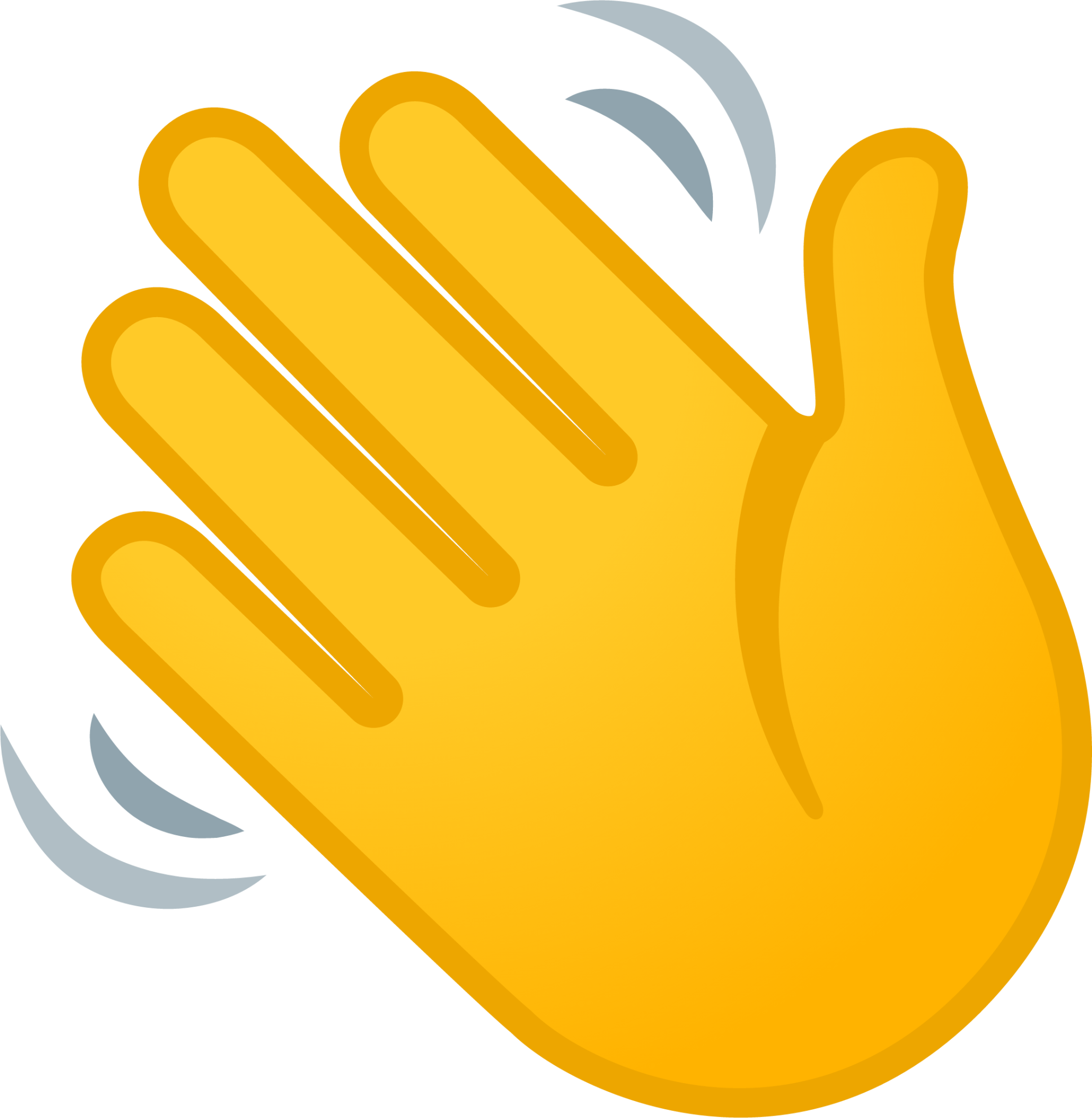 emoji hand wave