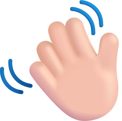 waving hand light emoji