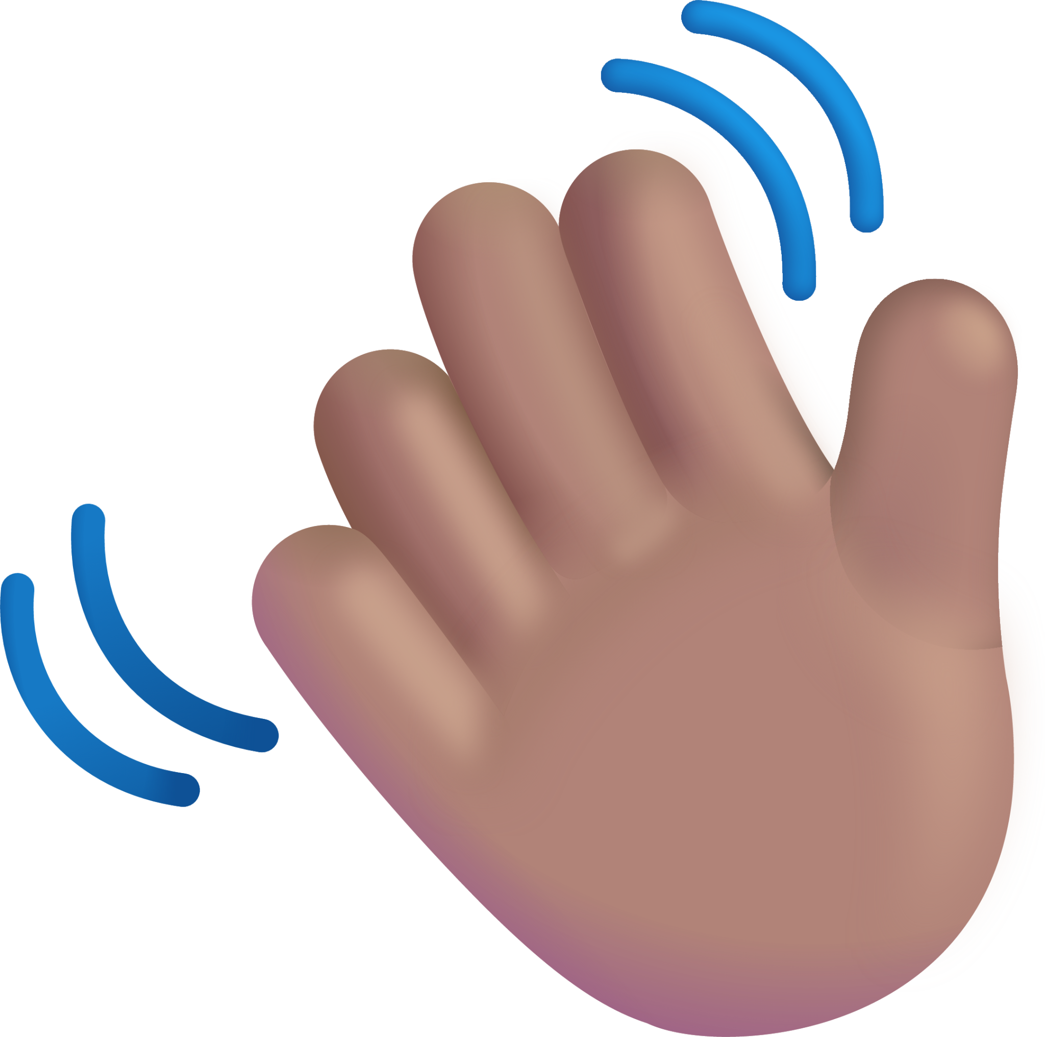 waving hand medium emoji