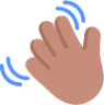 waving hand medium emoji