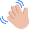 waving hand medium light emoji