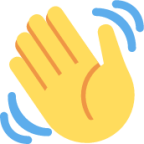 waving hand sign emoji