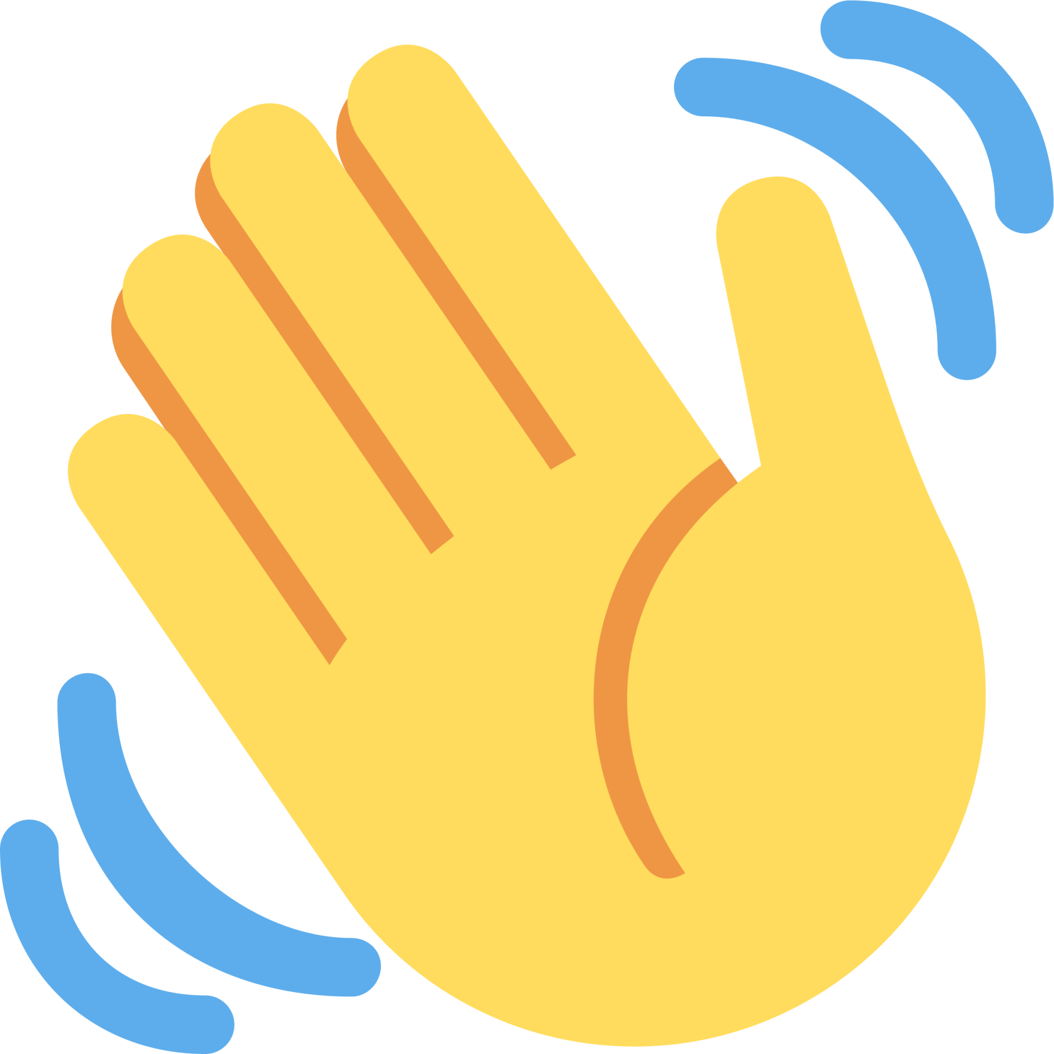 waving hand sign emoji