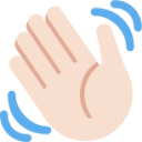 waving hand sign tone 1 emoji