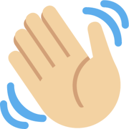 waving hand sign tone 2 emoji