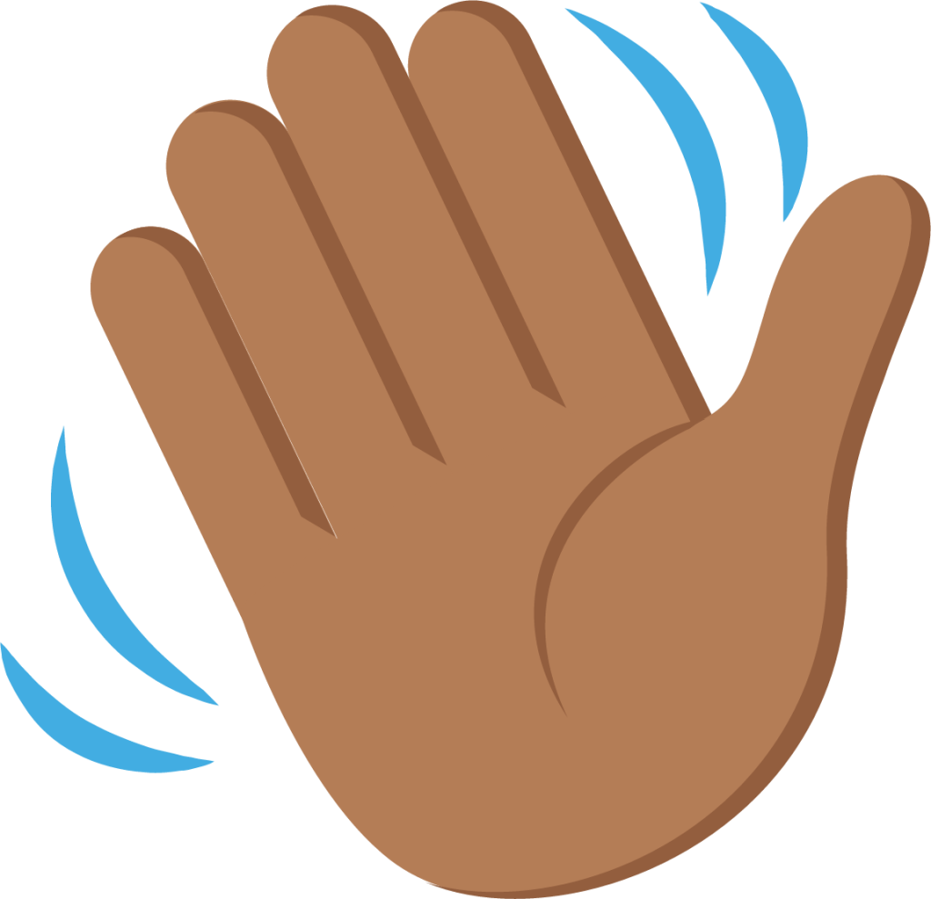 waving hand sign tone 4 emoji