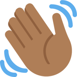 waving hand sign tone 4 emoji