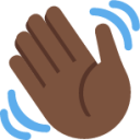 waving hand sign tone 5 emoji