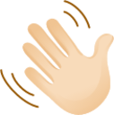 Waving hand skin 1 emoji emoji