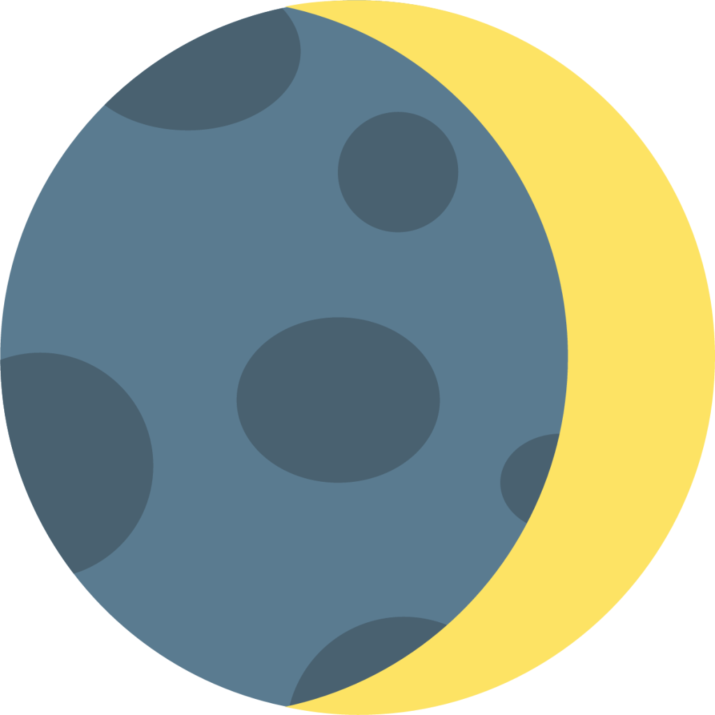 waxing crescent moon emoji