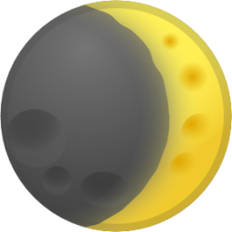 waxing crescent moon emoji
