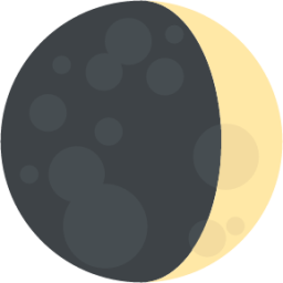 waxing crescent moon symbol emoji