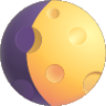 waxing gibbous moon emoji