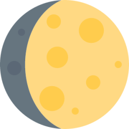 waxing gibbous moon symbol emoji