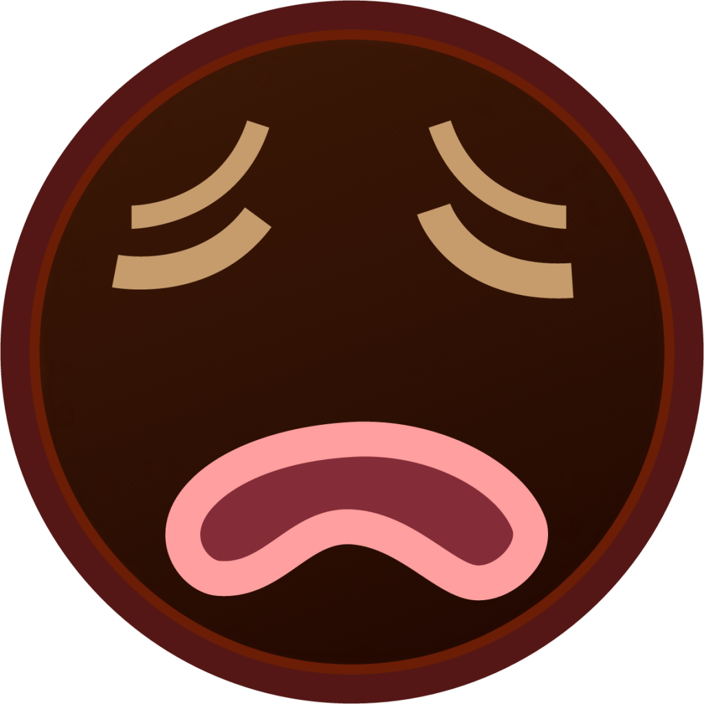 weary (black) emoji