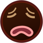 weary (black) emoji