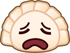 weary (dumpling) emoji