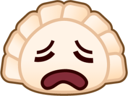 weary (dumpling) emoji