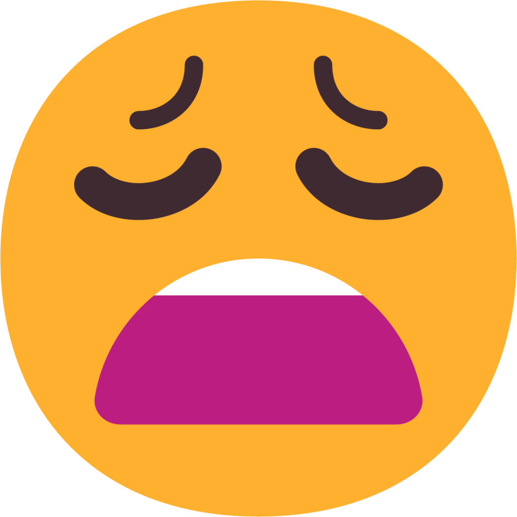 weary face emoji