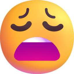 weary face emoji