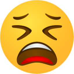 Weary face emoji emoji